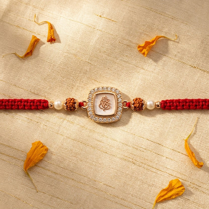 Exquisite Ganesha Mother-of-Pearl Rakhi