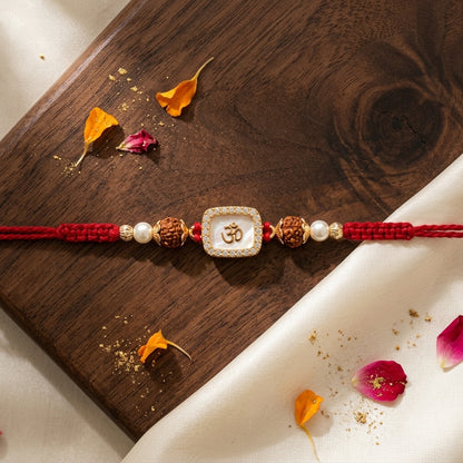 Om Mother-of-Pearl Designer Rakhi