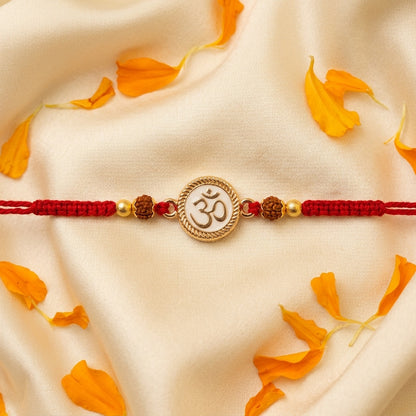 Om Enamel & Gold-Tone Rakhi