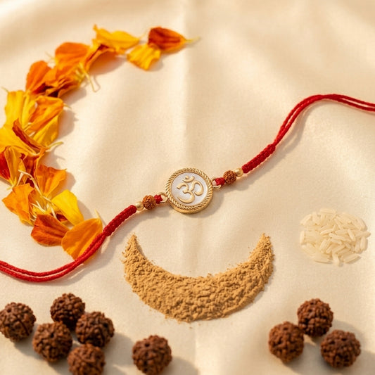Om Enamel & Gold-Tone Rakhi
