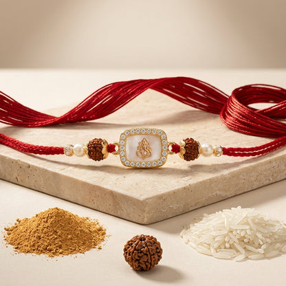 Ganesha Mother-of-Pearl Designer Rakhi