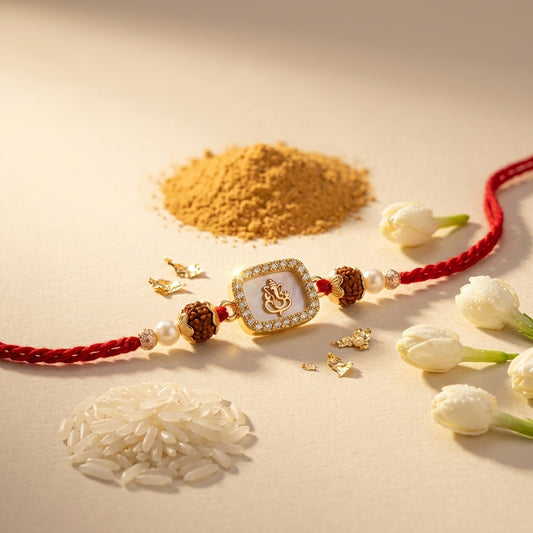 Ganesha Mother-of-Pearl Designer Rakhi