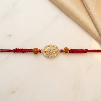 2 PC Om-Trishul Gold-Tone Rakhi
