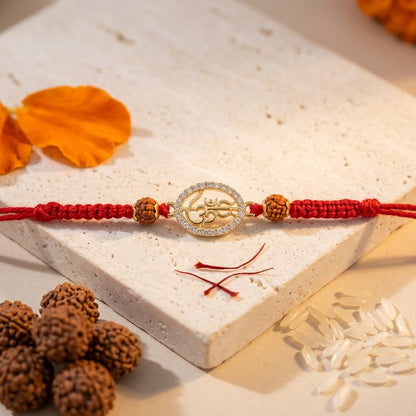 2 PC Om-Trishul Gold-Tone Rakhi