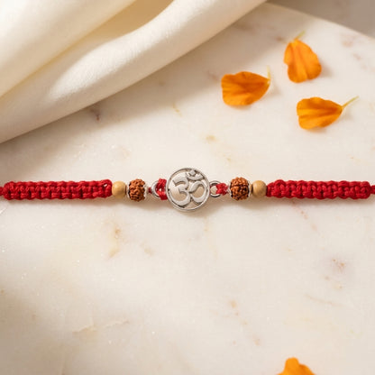 Classic Om Silver & Gold Tone Rakhi