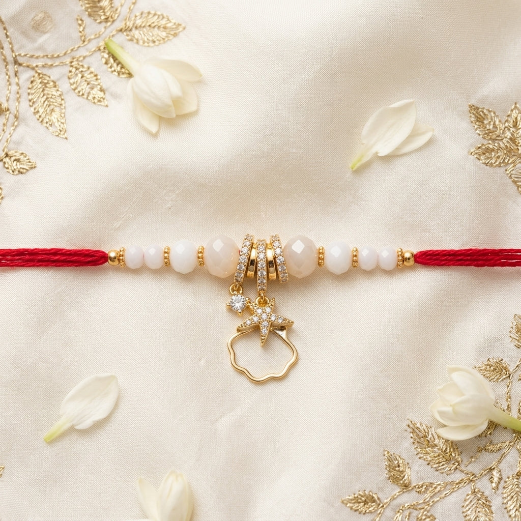 Starfish & Scallop Lumba Rakhi for Bhabhi