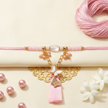 Whimsical Butterfly Lumba Rakhi for Bhabhi
