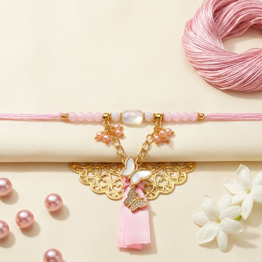 Whimsical Butterfly Lumba Rakhi for Bhabhi