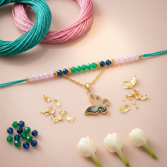 Ethereal Butterfly Lumba Rakhi for Bhabhi