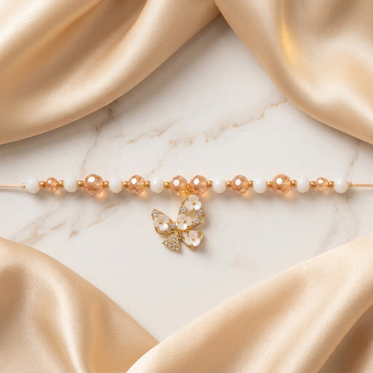 Butterfly Lumba Rakhi Bracelet for Bhabhi