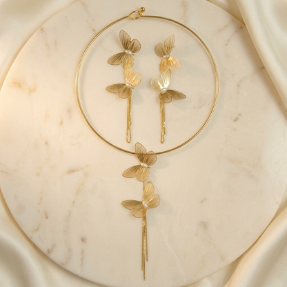 Butterfly Choker Mala Set