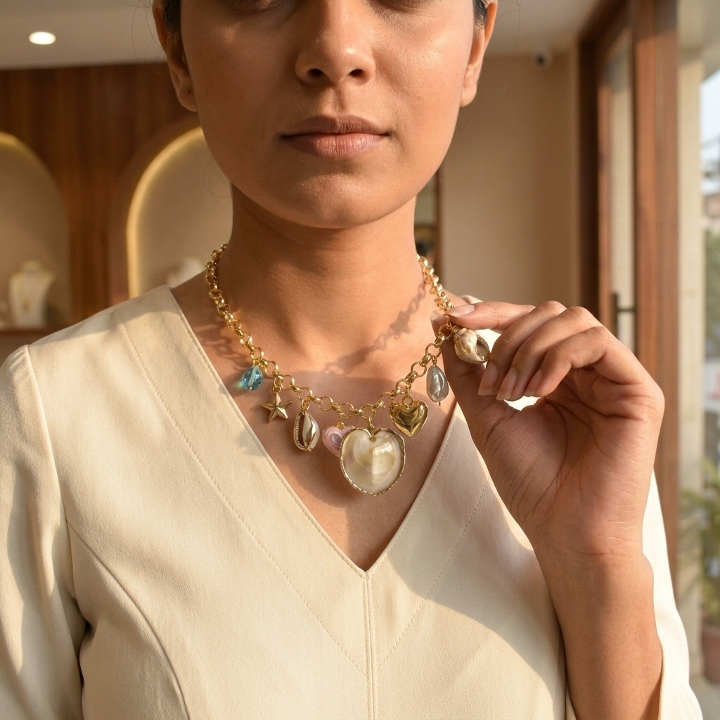 Statement Charm Necklace