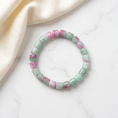Ruby in Zoisite Gemstone Stretch Bracelet | Lady Zone