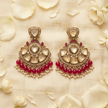 Antique MOP Earrings with Pearl Drops