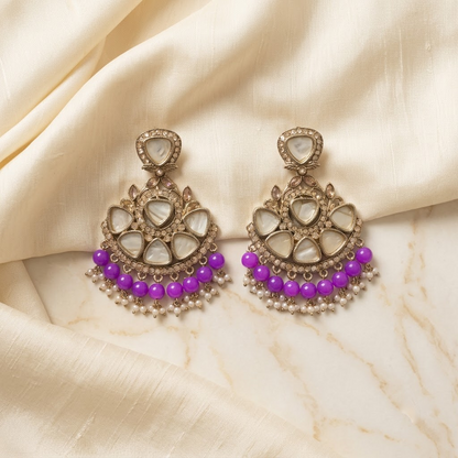 Antique MOP Earrings with Pearl Drops