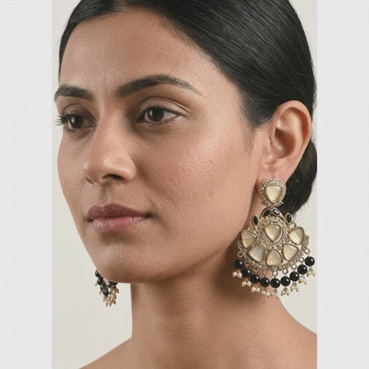 Antique MOP Earrings with Pearl Drops
