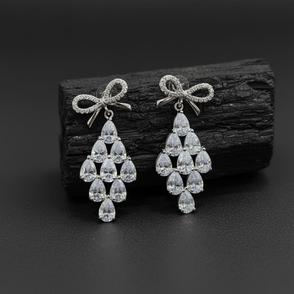 Luxury Teardrop Crystal Long Earrings