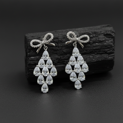 Luxury Teardrop Crystal Long Earrings