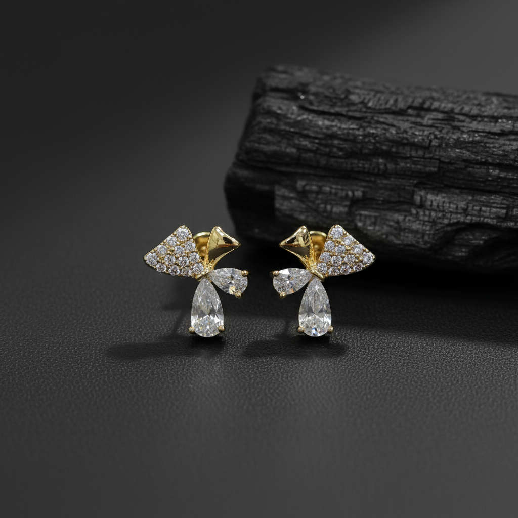 Elegant Teardrop Crystal Stud Earrings