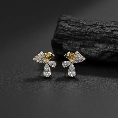 Elegant Teardrop Crystal Stud Earrings