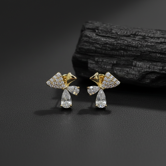 Elegant Teardrop Crystal Stud Earrings