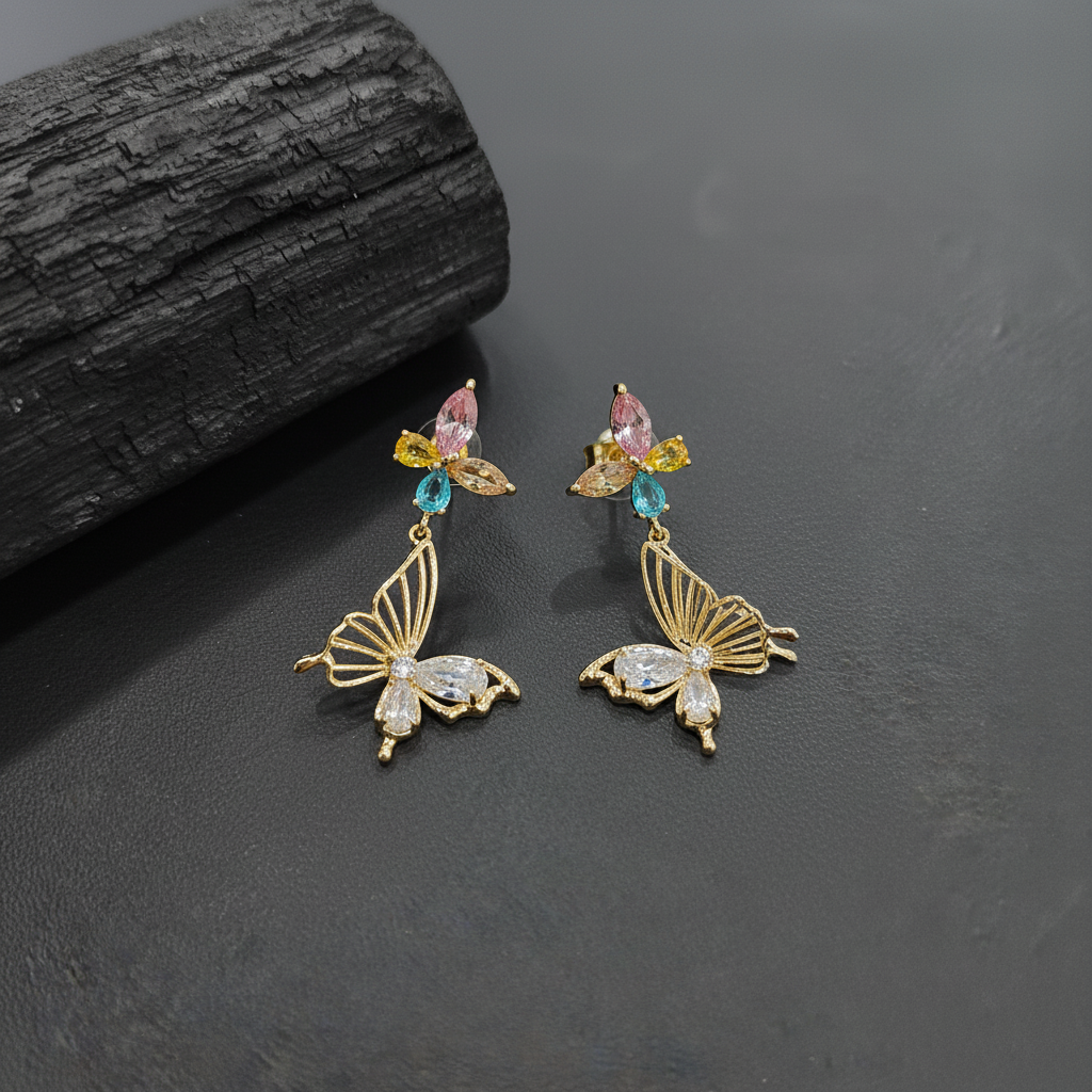 Elegant Butterfly Drop Earrings