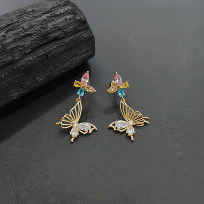 Elegant Butterfly Drop Earrings