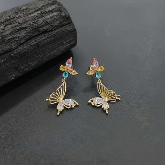 Elegant Butterfly Drop Earrings