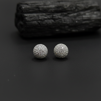 Classic Crystal Ball Stud Earrings