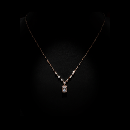 Minimal Emerald-Cut Pendant Necklace
