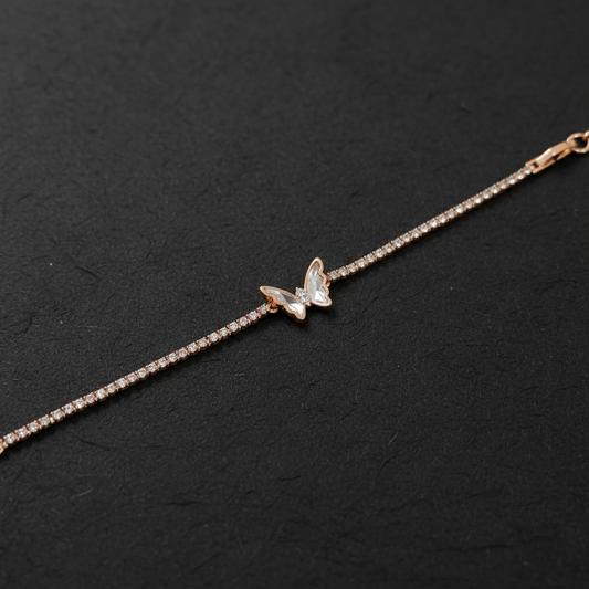 Elegant Butterfly Motif Adjustable Bracelet