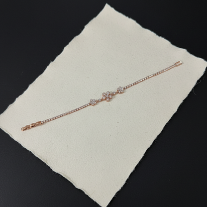 Elegant Flower Design Adjustable Flexible Bracelet