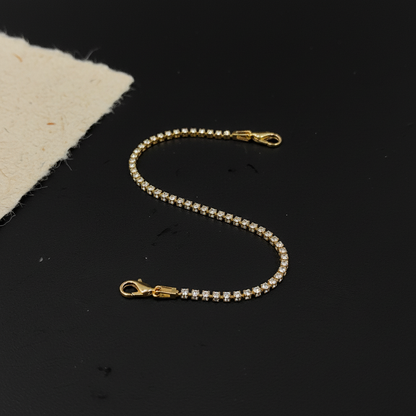 Minimal Round Crystal Western Flexible Bracelet