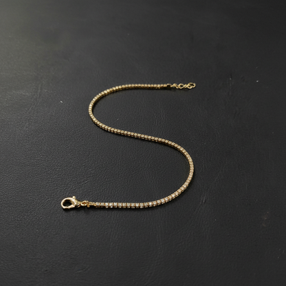 Minimal Round Crystal (Small) Western Flexible Bracelet
