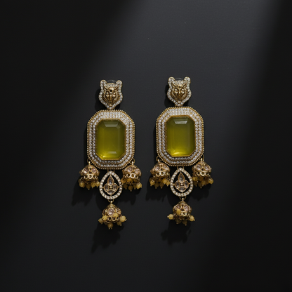 Kundan Jhumka Statement Earrings