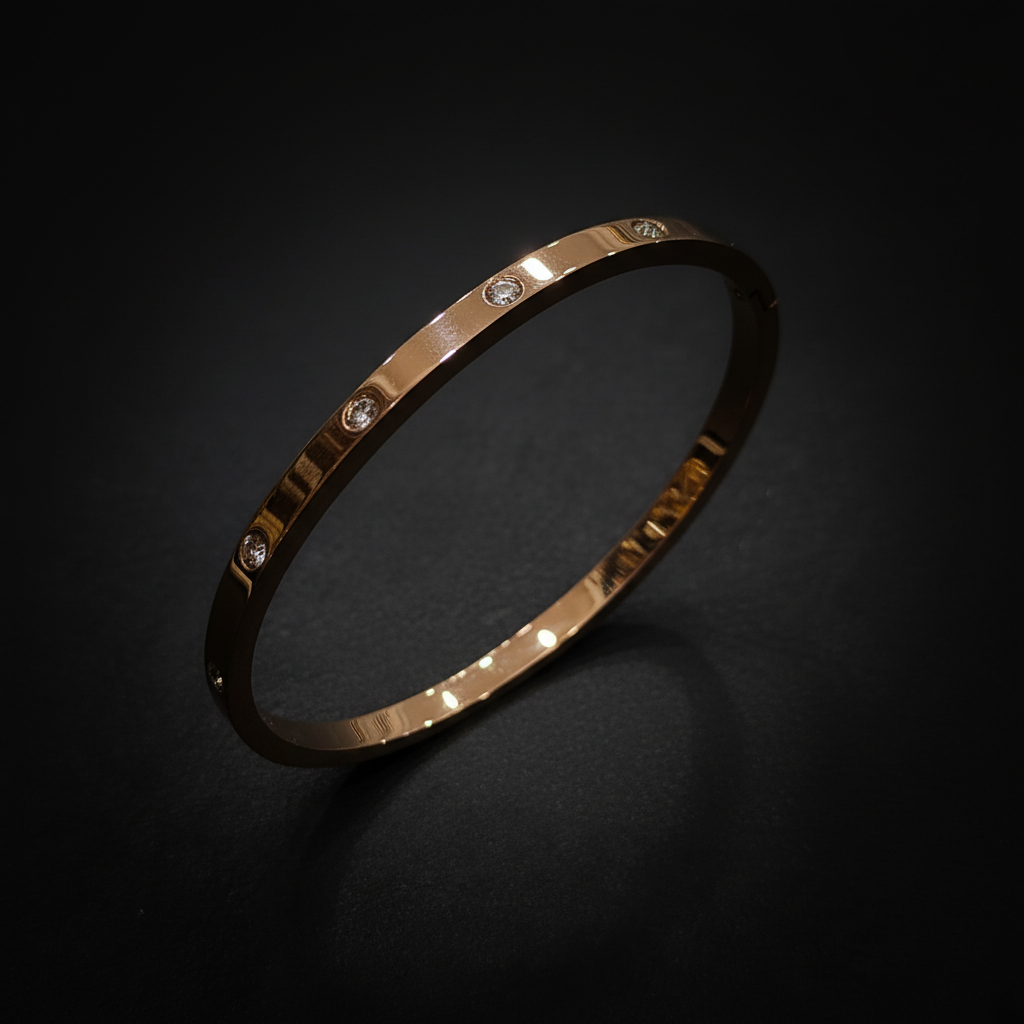 Classic Gold Crystal Stud Western Bracelet