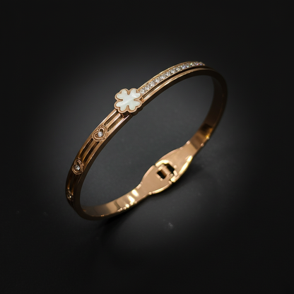 Floral Charm Rose Gold Western Bracelet