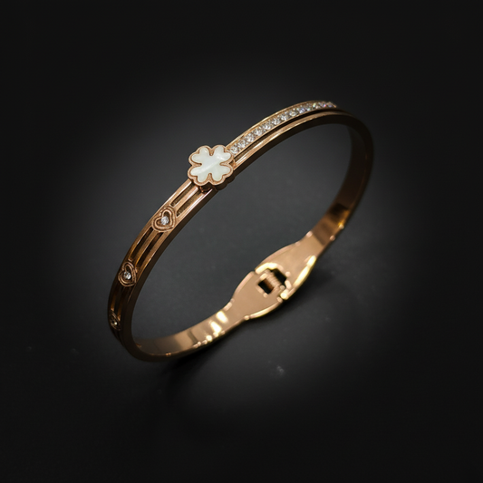 Floral Charm Rose Gold Western Bracelet