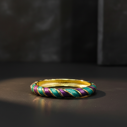 Elegant Dual Tone Minakari Openable Western Bracelet for Kids