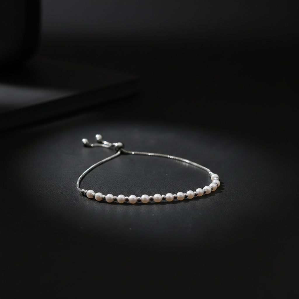 Elegant Pearl Chain Adjustable Size Western Bracelet for Women