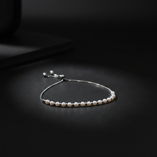 Elegant Pearl Chain Adjustable Size Western Bracelet for Women
