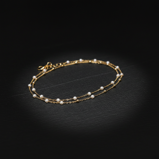 Elegant Pearl Chain Adjustable Western Bracelet