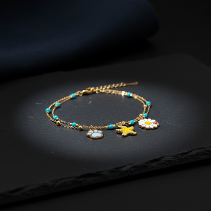 Trendy Western Charm Bracelet for Girls