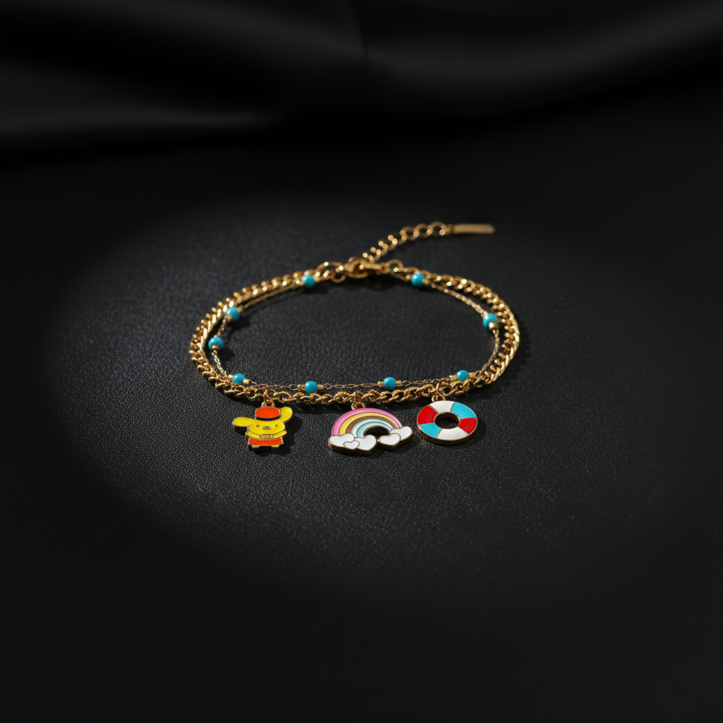 Trendy Western Charm Bracelet for Girls