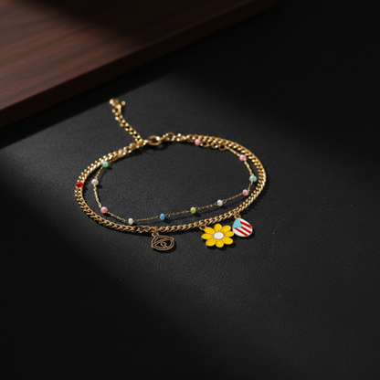 Trendy Western Charm Bracelet for Girls