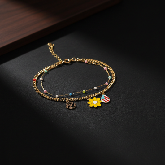 Trendy Western Charm Bracelet for Girls