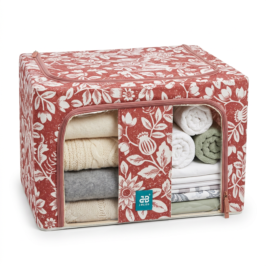 44L Foldable Clothes Storage Organizer Box with Window