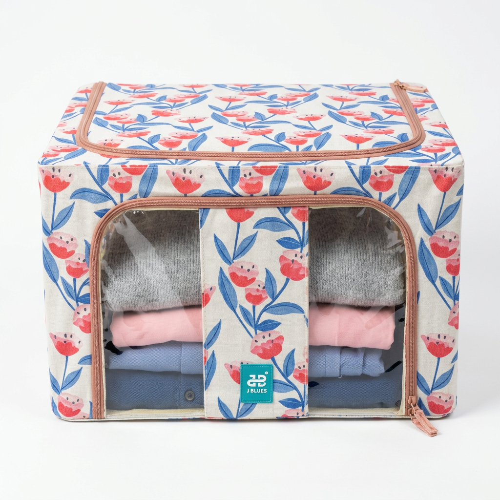 56L Foldable Clothes Storage Organizer Box with Window
