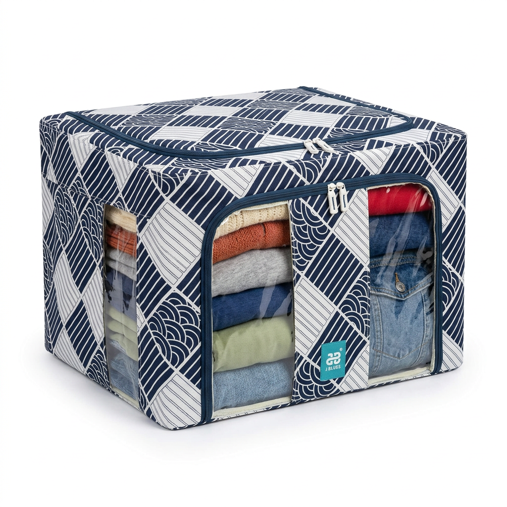 56L Foldable Clothes Storage Organizer Box with Window