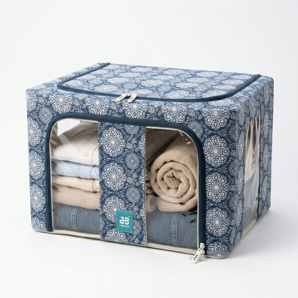 56L Foldable Clothes Storage Organizer Box with Window